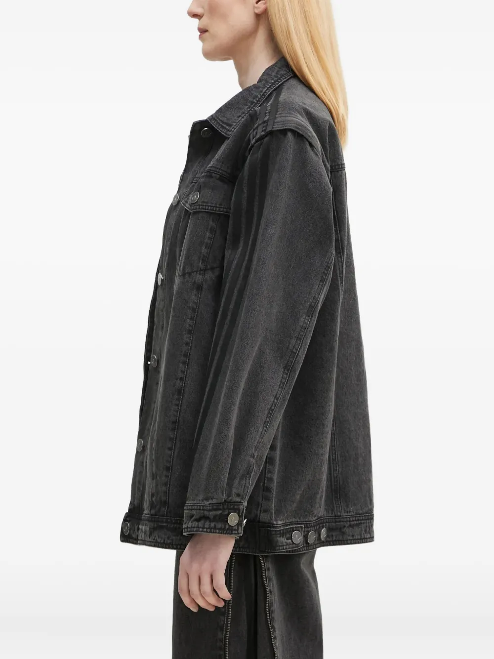 adidas Denim jack met vlakken Zwart