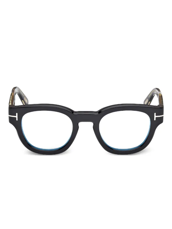TOM FORD Eyewear ラウンド眼鏡フレーム | ブラック | FARFETCH JP