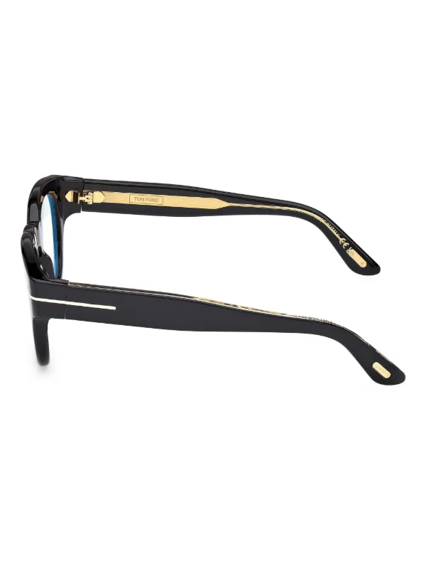 TOM FORD Eyewear ラウンド眼鏡フレーム | ブラック | FARFETCH JP