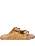 Casadei Birky woven double-buckle sandals - Neutrals