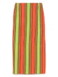 Versace Pre-Owned 2000s striped midi skirt - Green
