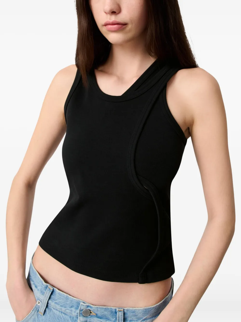 Axel Arigato Asymmetrische tanktop Zwart