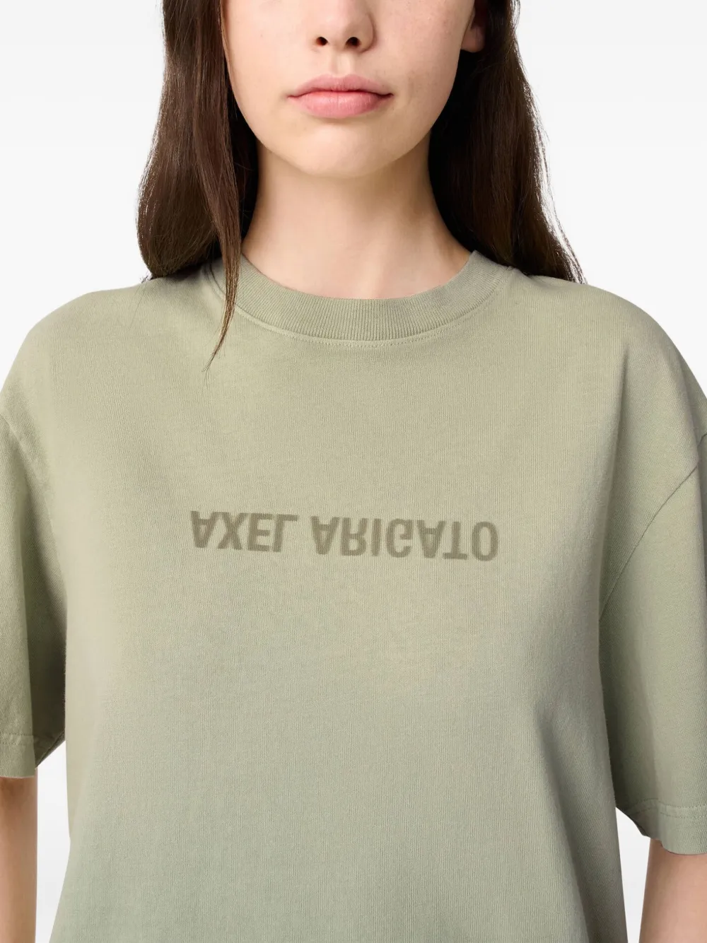 Axel Arigato T-shirt met logoprint Groen