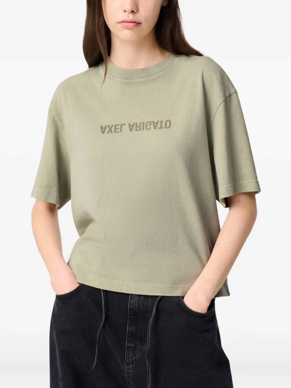 Axel Arigato T-shirt met logoprint Groen