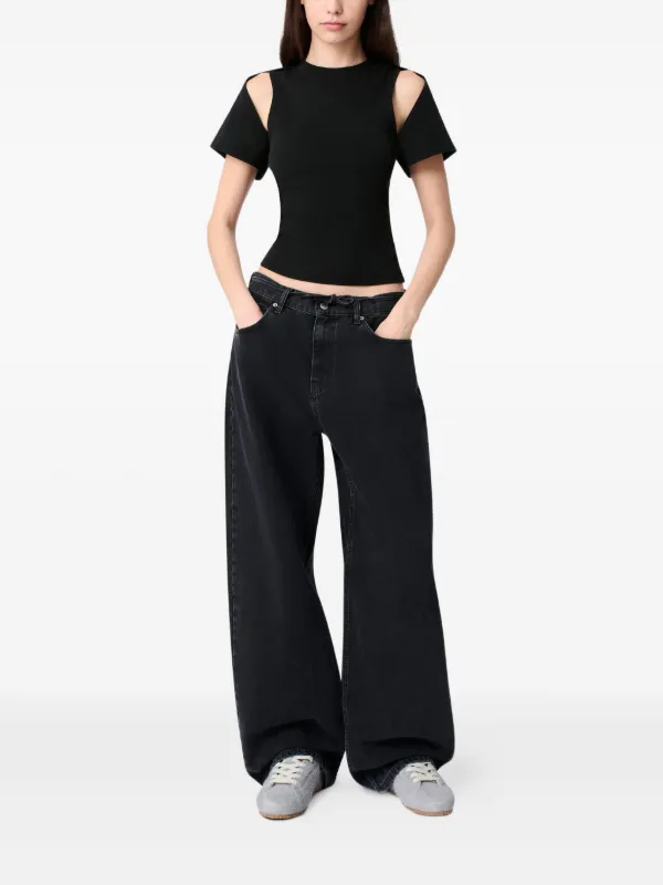Axel Arigato cut-out T-shirt Black FARFETCH PH