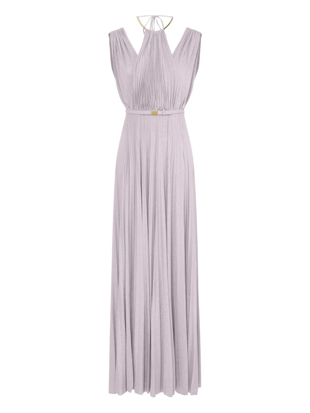 Elisabetta Franchi Maxi-jurk met ceintuur Beige