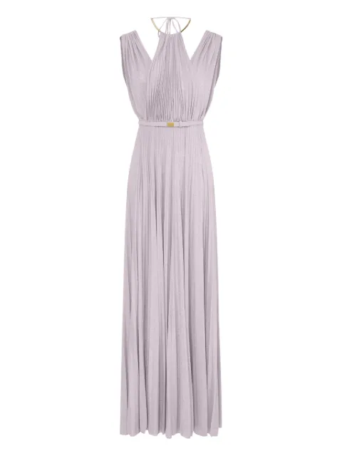 Elisabetta Franchi belted lurex maxi dress