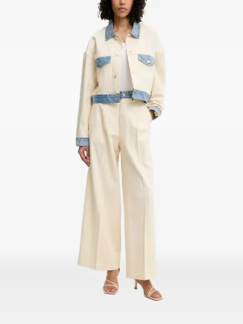 MOSCHINO JEANS trimmed denim jacket