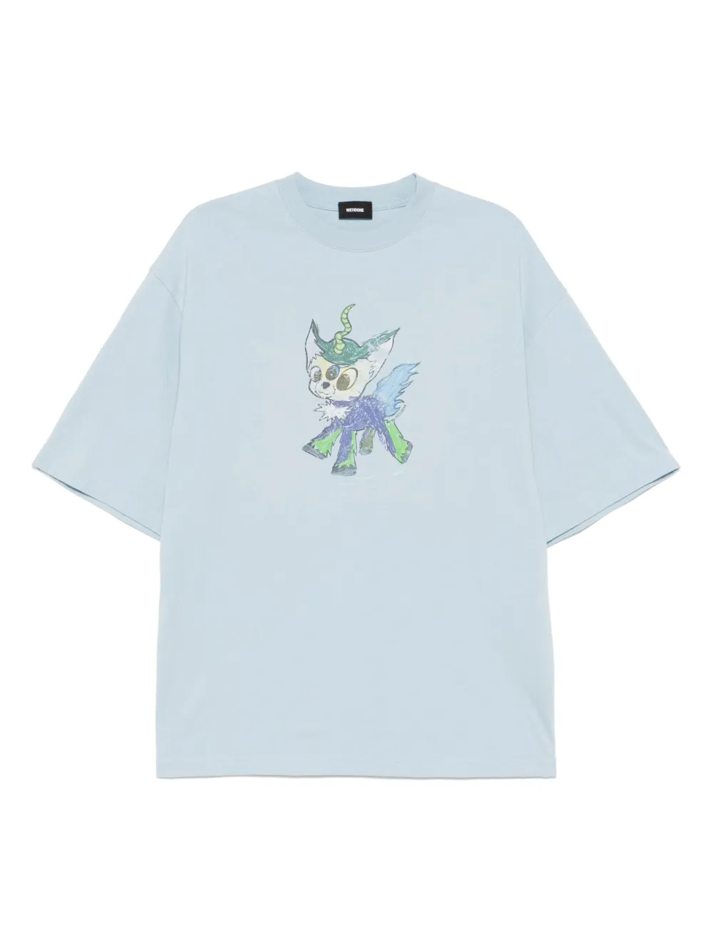 We11done モンスタードローイング Tシャツ - ブルー We11done モンスタードローイング Tシャツ - ブルー