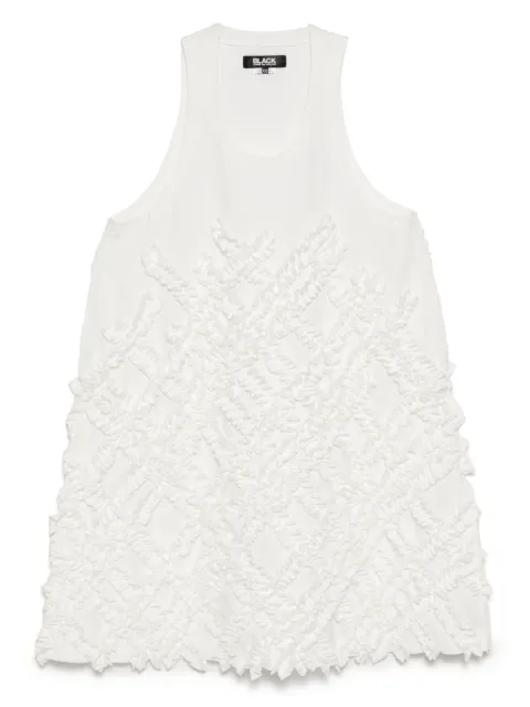 Black Comme Des Garçons vestido texturizado sin mangas