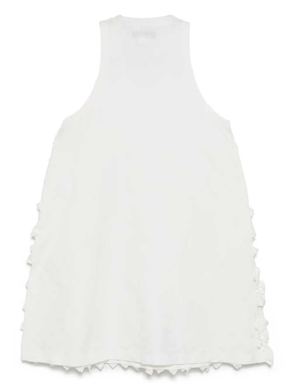 Black Comme Des Garçons Mouwloze jurk met textuur - Wit