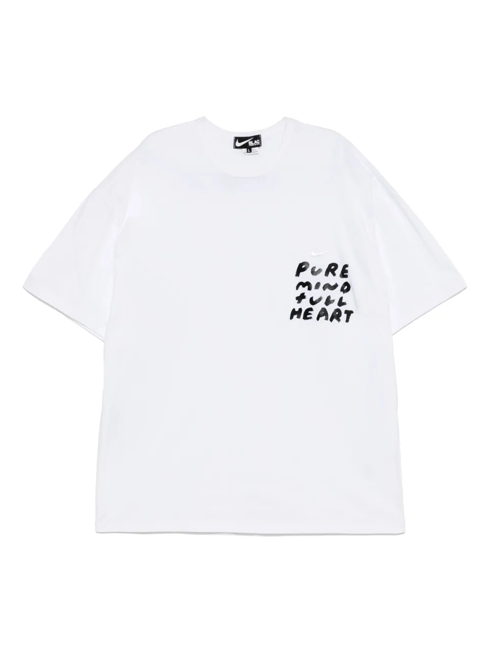 Black Comme Des Garçons playera con estampado en colaboración con Nike | blanco | Image 1