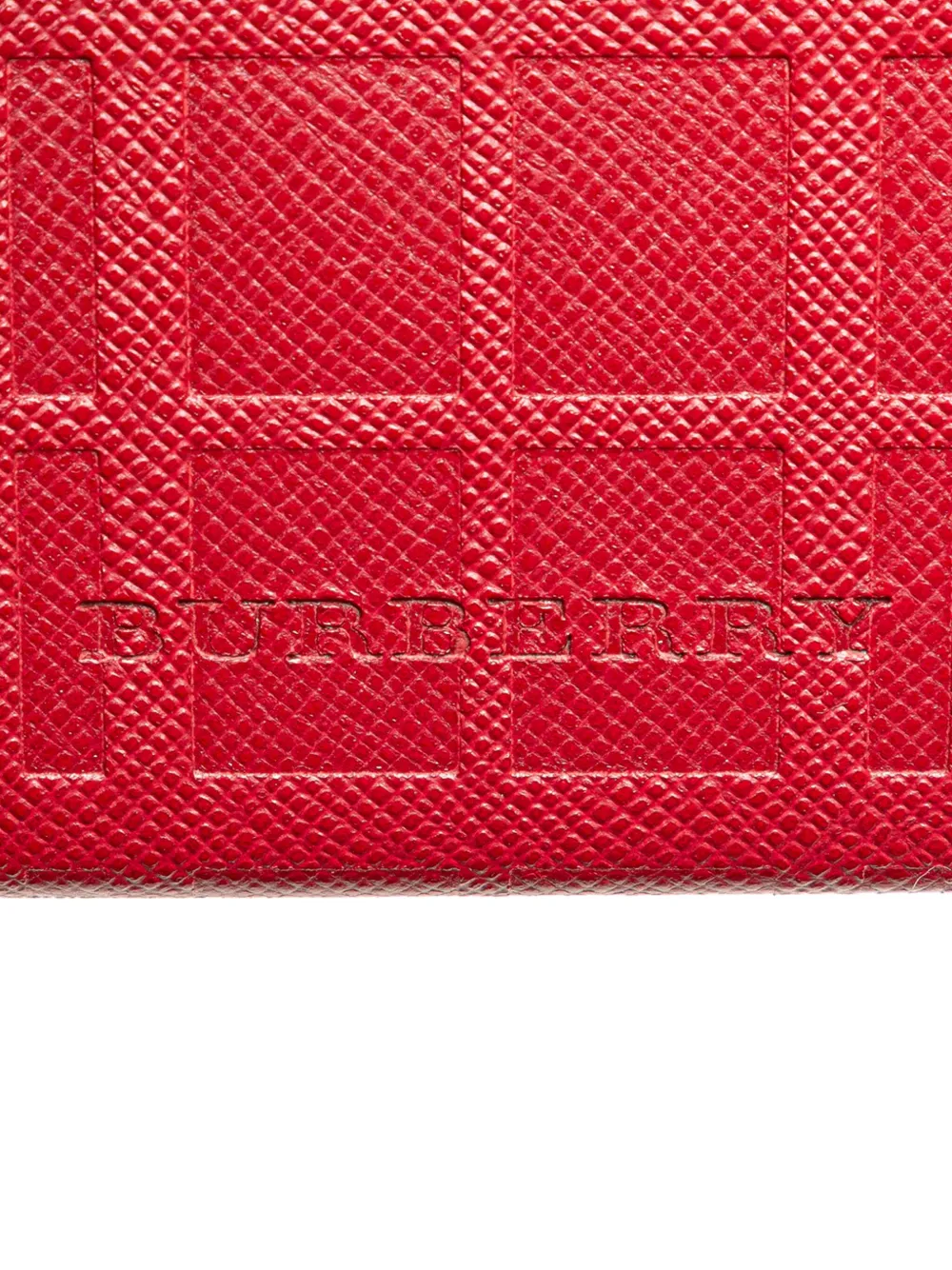 Pre-owned Burberry 2000-2017 Leather Coin Pouch In Red