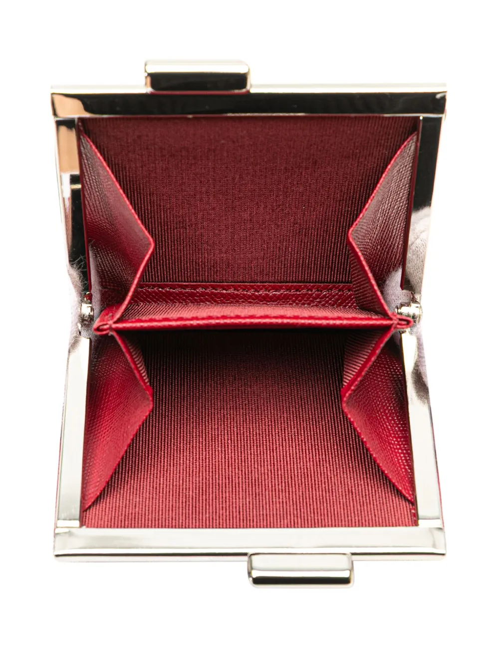 Pre-owned Burberry 2000-2017 Leather Coin Pouch In Red