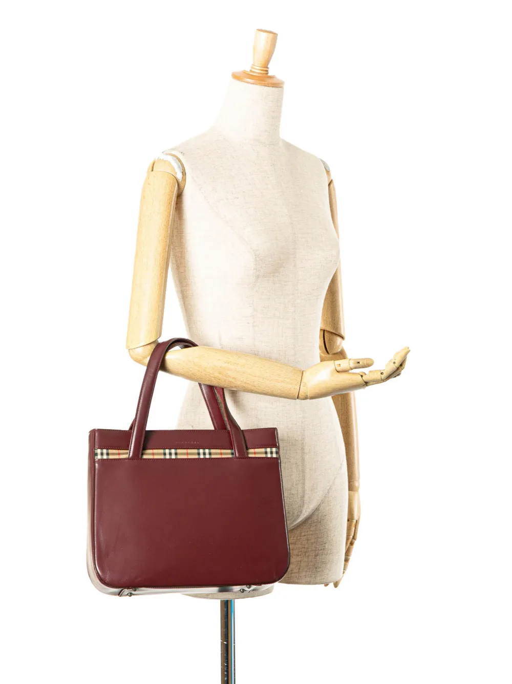 Burberry Pre-Owned 2000-2017 House Check Trimmed Leather handbag | Pre-Owned | Image 2