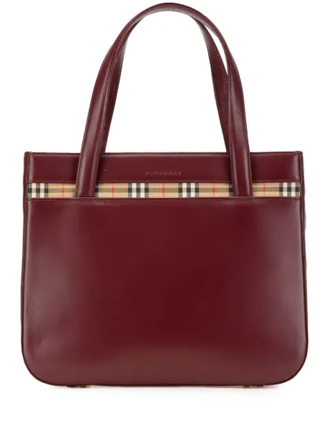 Burberry Pre-Owned 2000-2017 House Check Trimmed Leather handbag