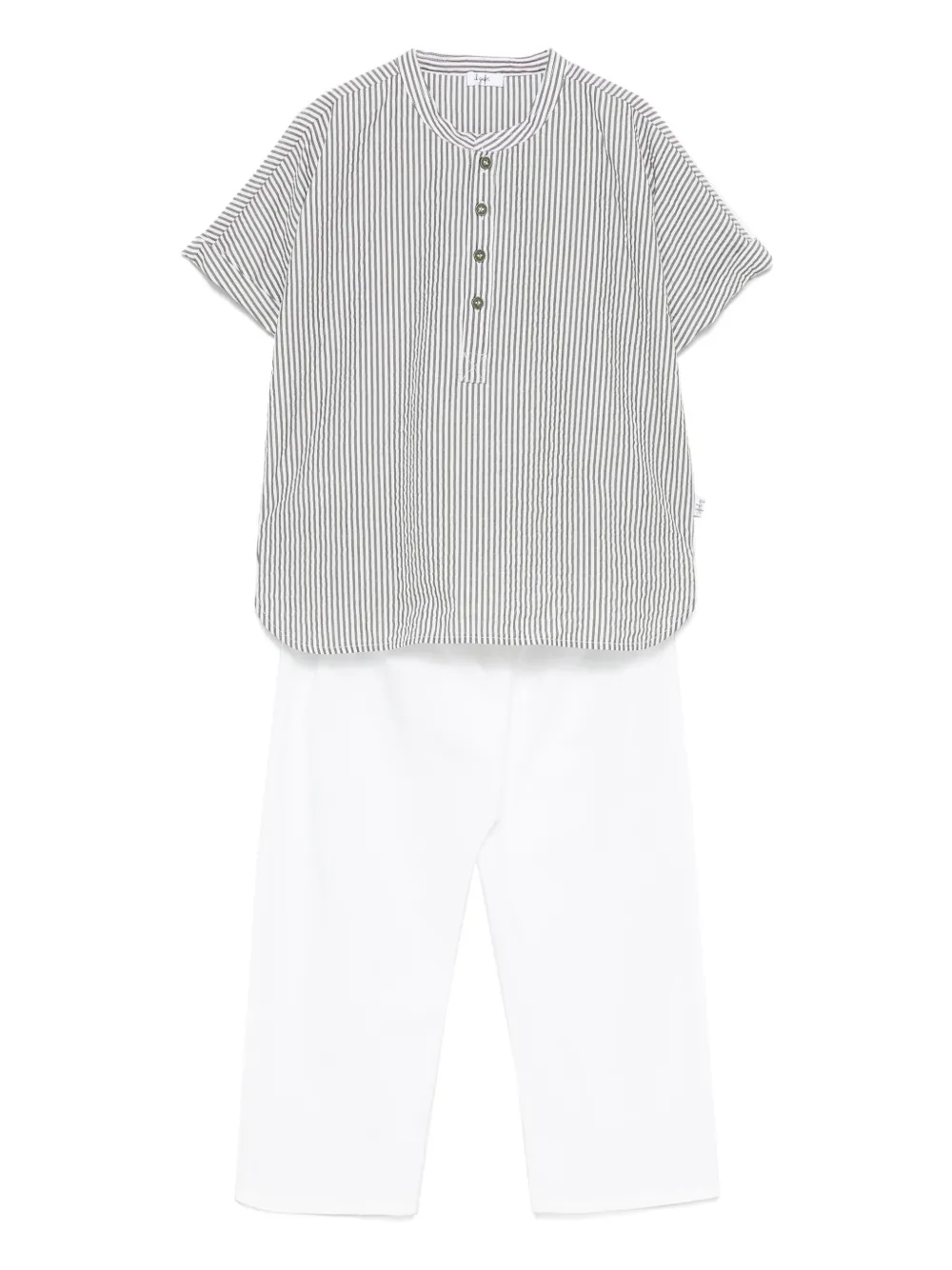 Il Gufo striped trousers set | White | Image 1