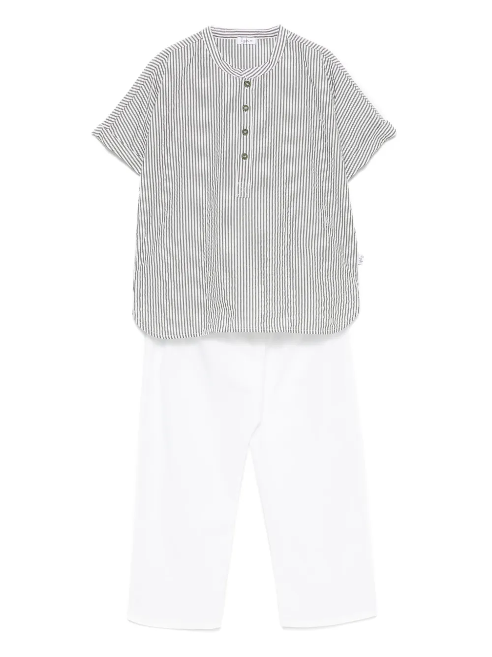 Il Gufo striped trousers set | White | Image 1