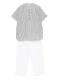 Il Gufo striped trousers set - White