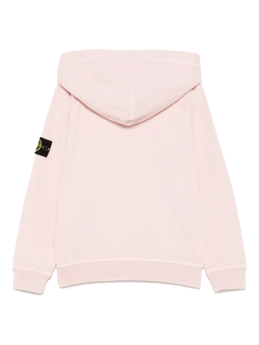 Stone Island Junior Malfilé fleece hoodie Roze