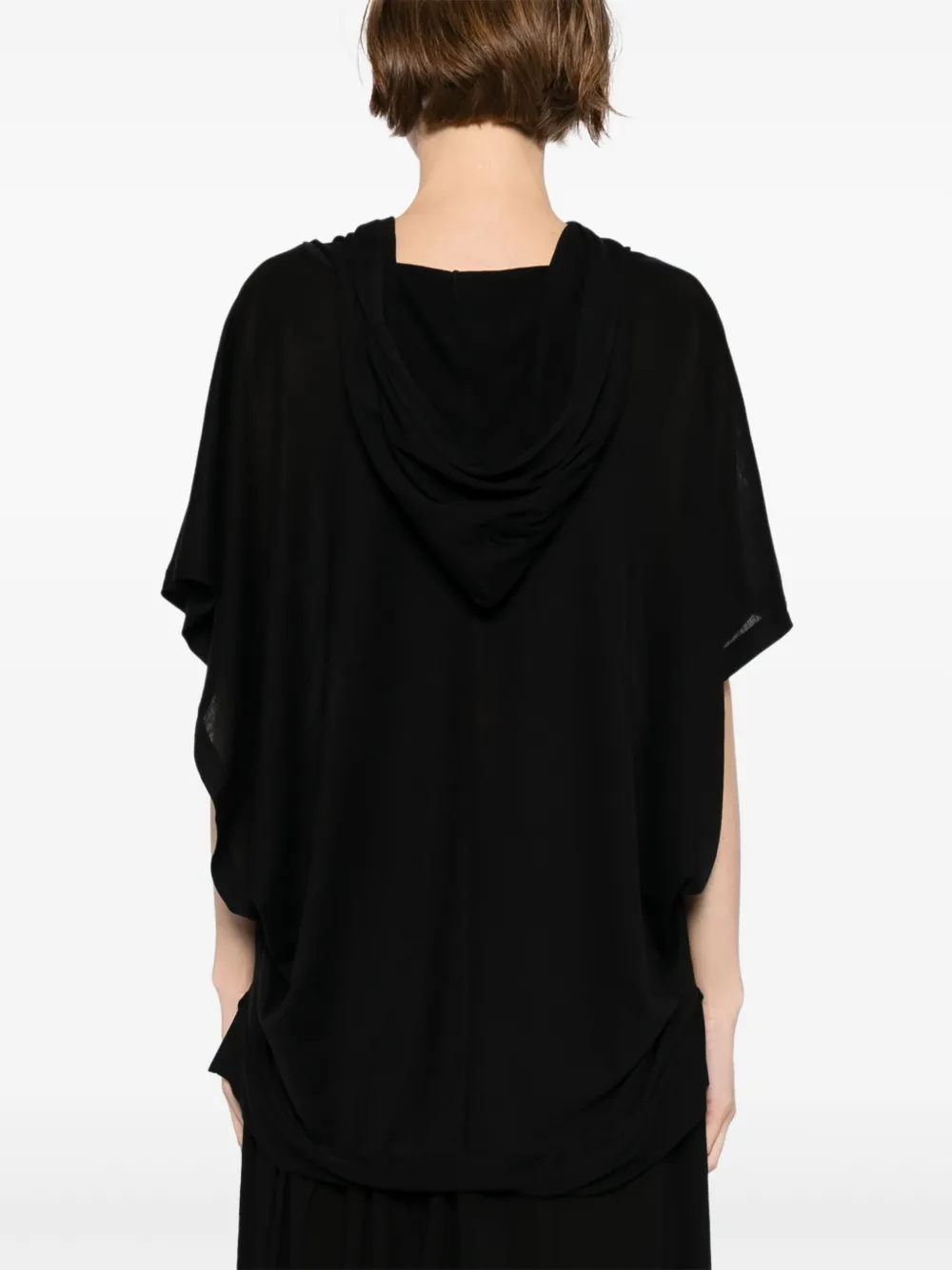 Yohji Yamamoto Top met korte mouwen Zwart