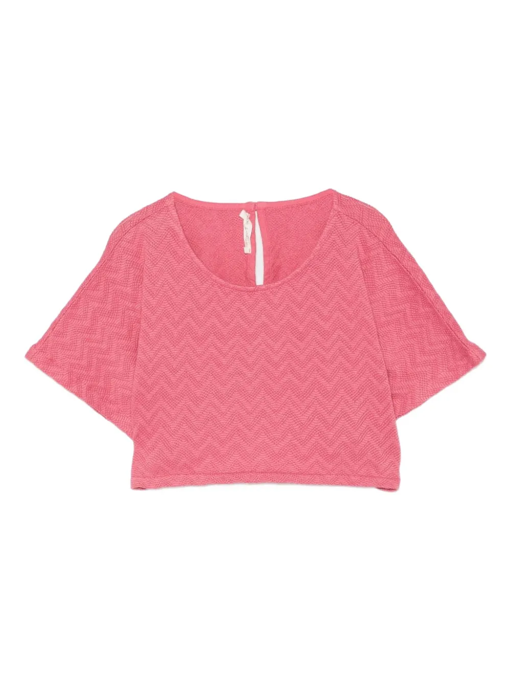 Zhoe & Tobiah chevron scoop-neck T-shirt | Pink | Image 1