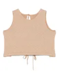 Zhoe & Tobiah chevron-pointelle tank top - Brown