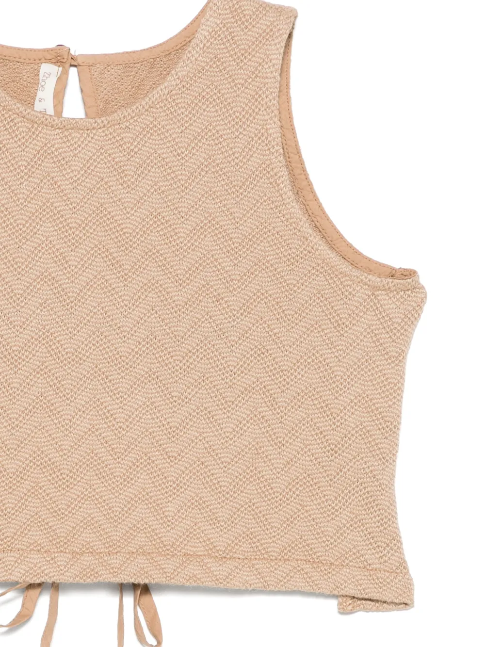Zhoe & Tobiah Tanktop met chevron-streep Bruin
