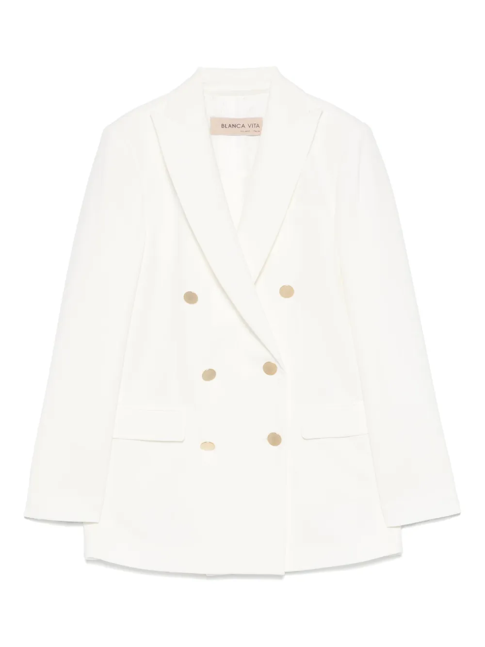 Blanca Vita Blazer met dubbele rij knopen Wit