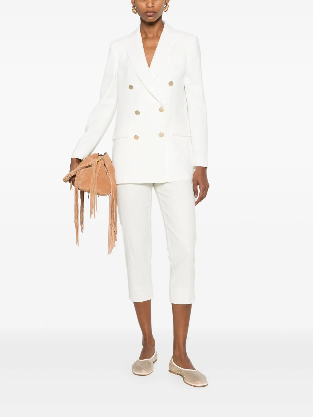 Shop Blanca Vita Double-breasted Blazer