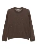 Brunello Cucinelli sequin-embellished jumper - Brown