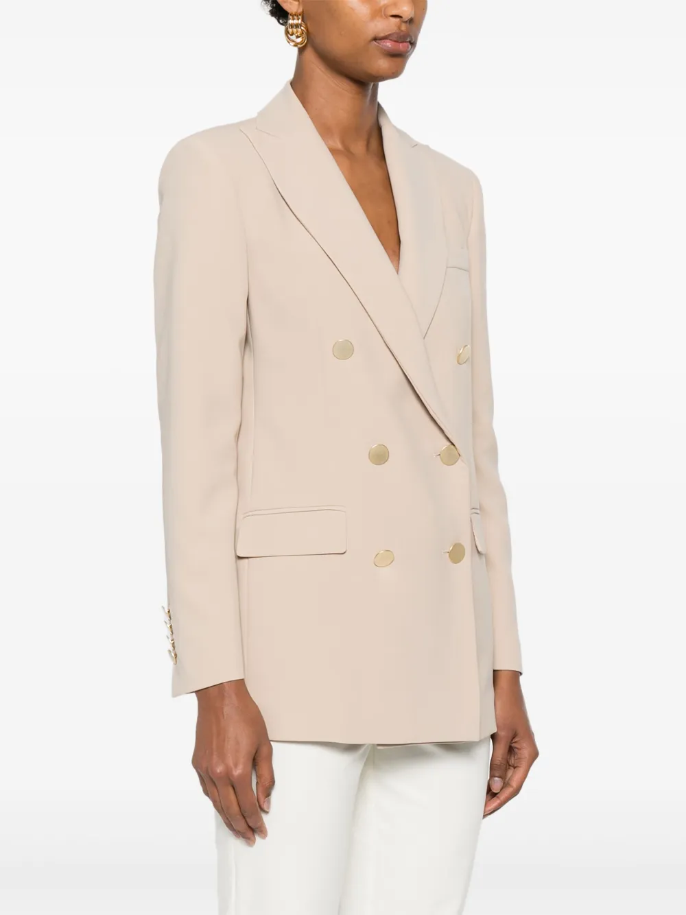 Blanca Vita Blazer met dubbele rij knopen Beige