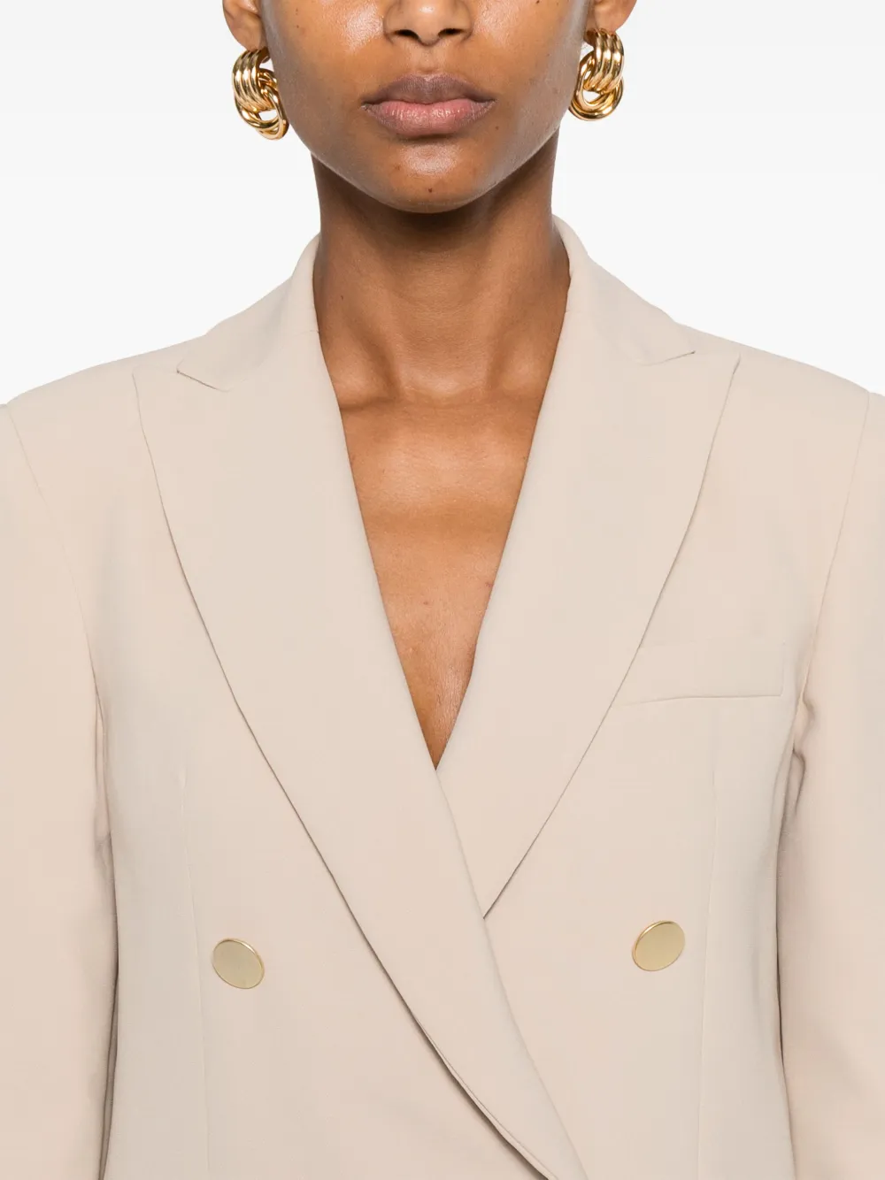 Blanca Vita Blazer met dubbele rij knopen Beige