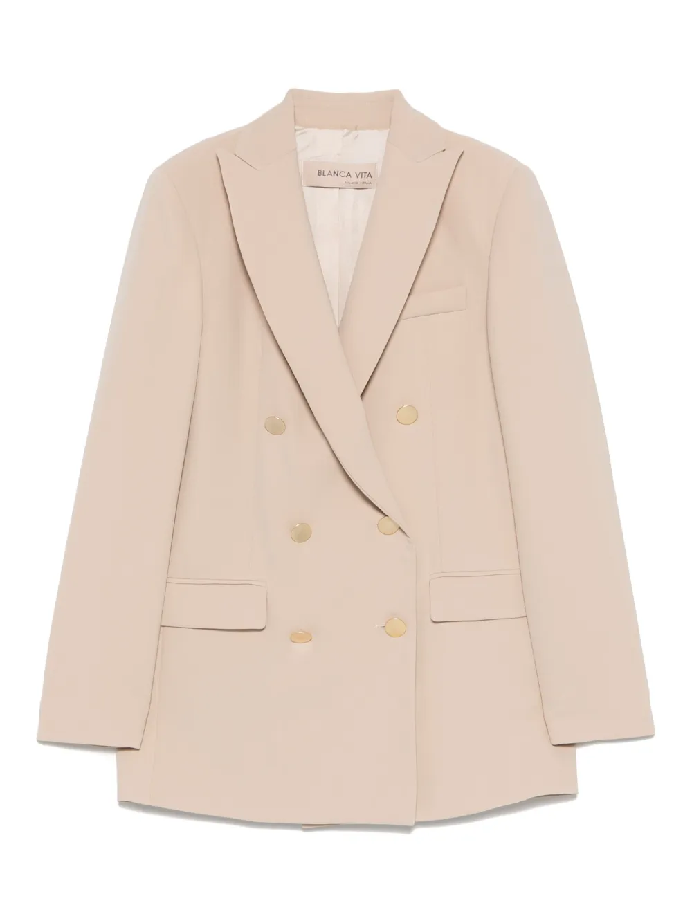 Blanca Vita Blazer met dubbele rij knopen Beige