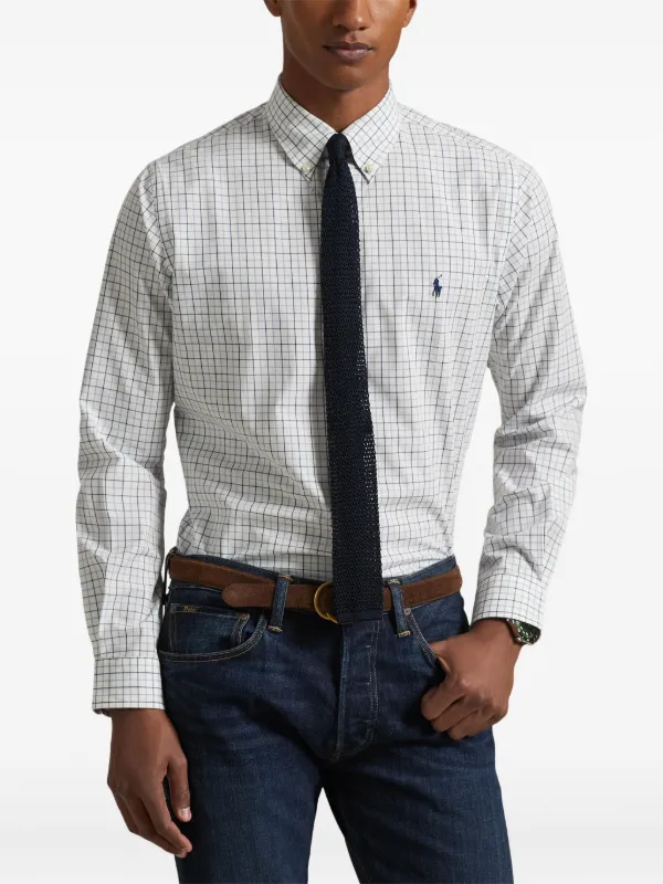 Polo Ralph Lauren Checked button-down Shirt White FARFETCH PH