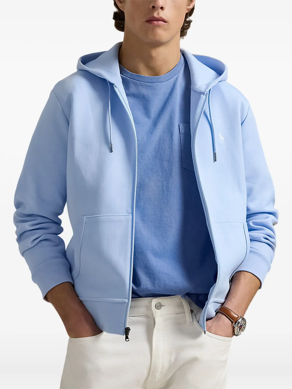 Polo Ralph Lauren Gebreide hoodie met rits Blauw