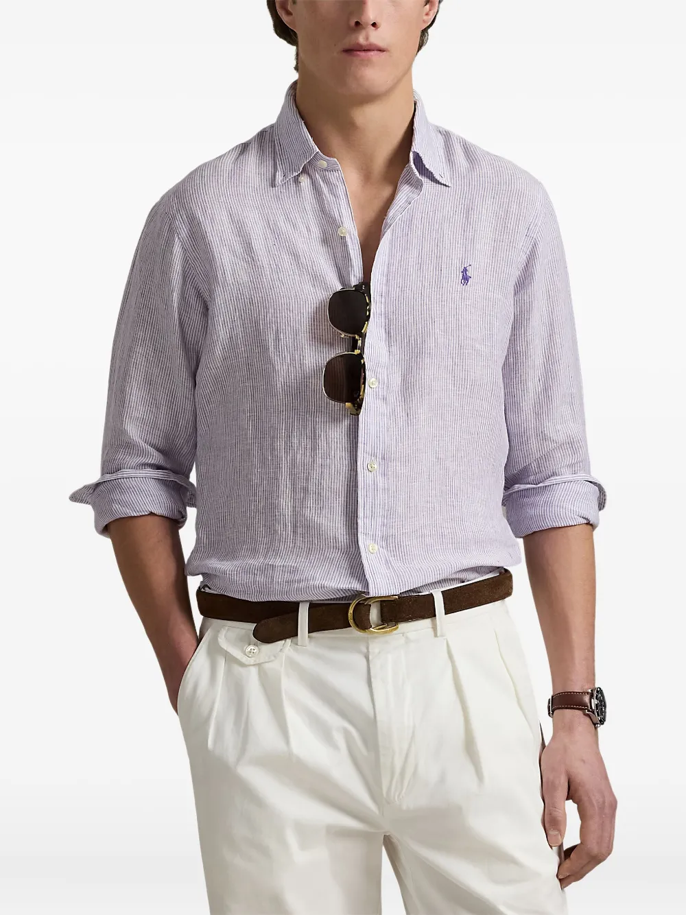 Polo Ralph Lauren Linnen overhemd Paars
