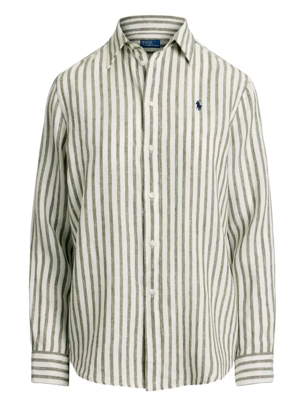 Polo Ralph Lauren ストライプ シャツ | グリーン | FARFETCH JP