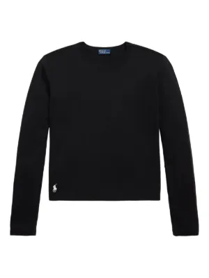 Polo Ralph Lauren long-sleeved Cotton T-shirt | Black | FARFETCH