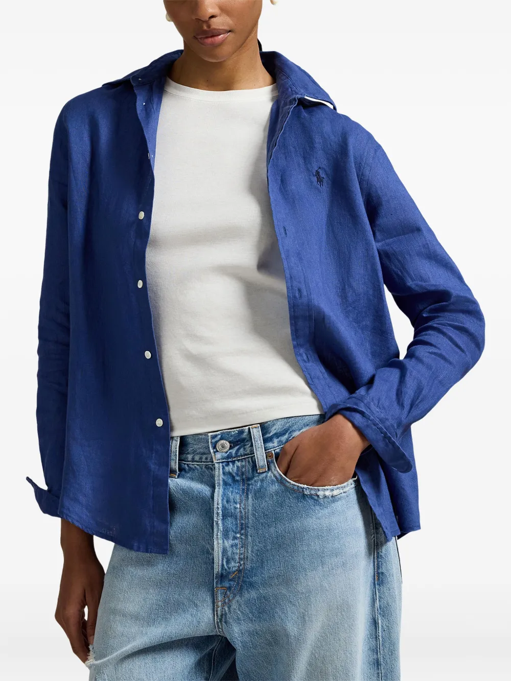 Polo Ralph Lauren Button-up blouse Blauw