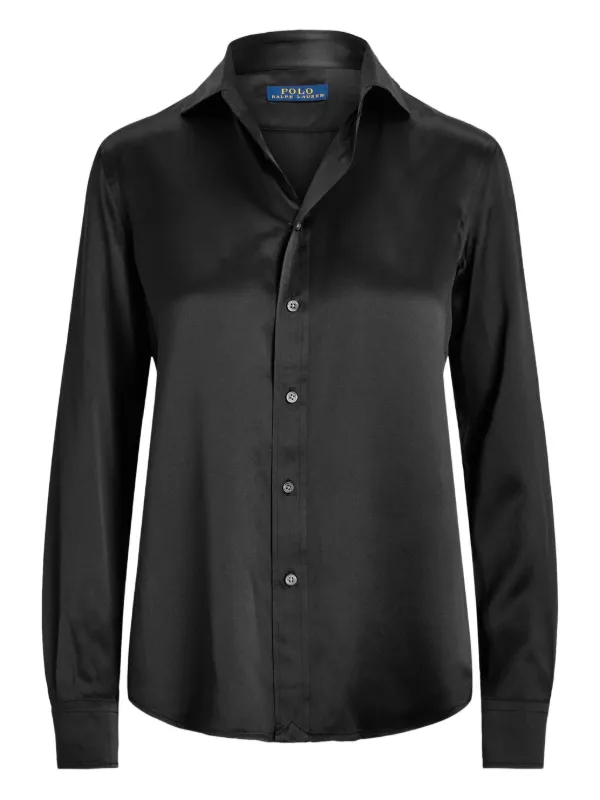 Polo Ralph Lauren サテンシャツ | ブラック | FARFETCH JP