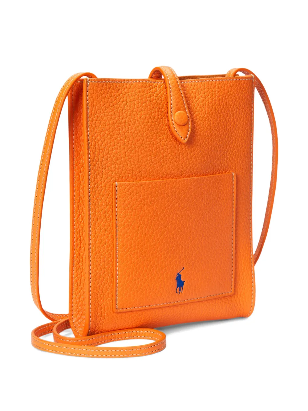 Polo Ralph Lauren Polo Play leren crossbodytas met textuur Oranje