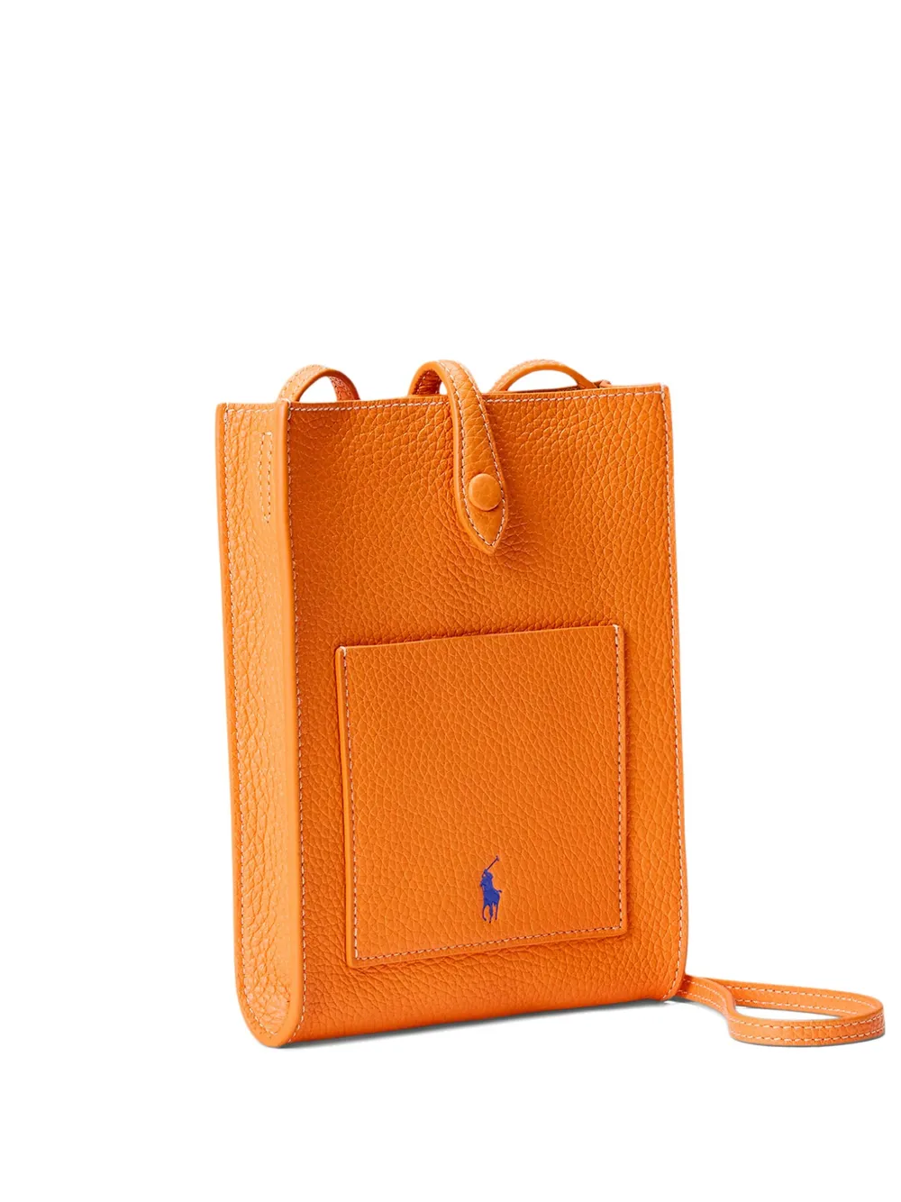 Polo Ralph Lauren Polo Play leren crossbodytas met textuur Oranje