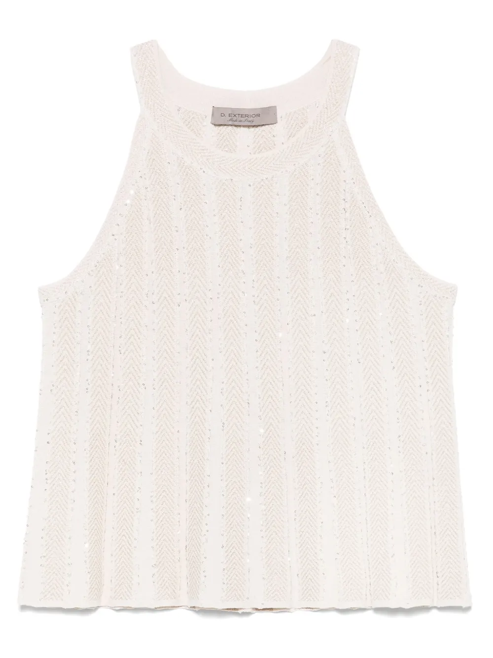 sequinned knit top