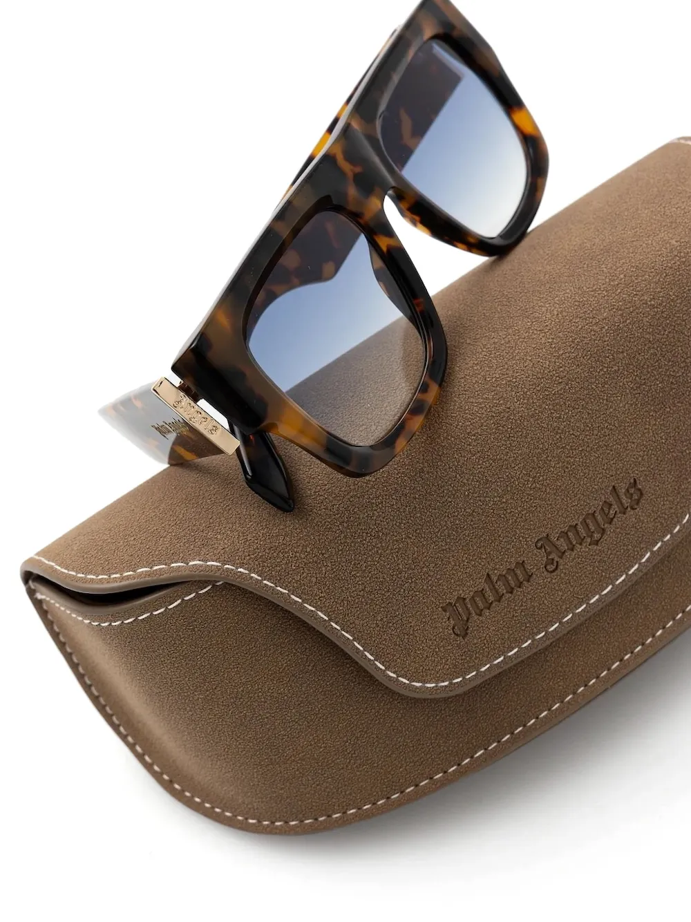 Palm Angels Eyewear Zonnebril met vierkant montuur - Bruin