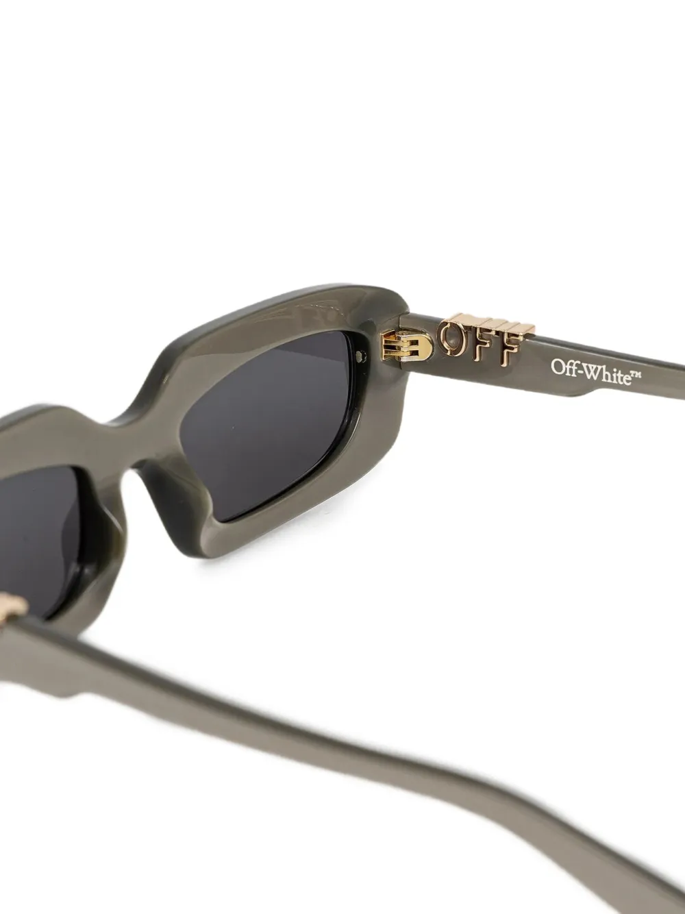 Off-White Eyewear Zonnebril met rechthoekig montuur Grijs