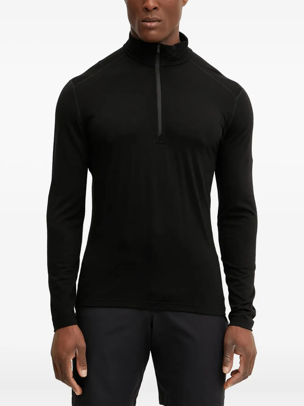 icebreaker quarter-zip merinolwool top | Black | Image 1