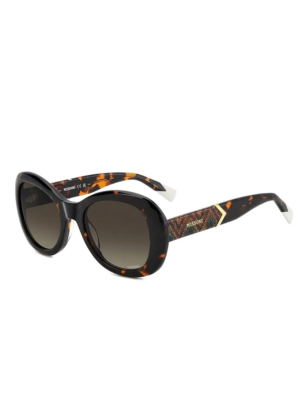MISSONI EYEWEAR Zonnebril met oversized montuur - Bruin