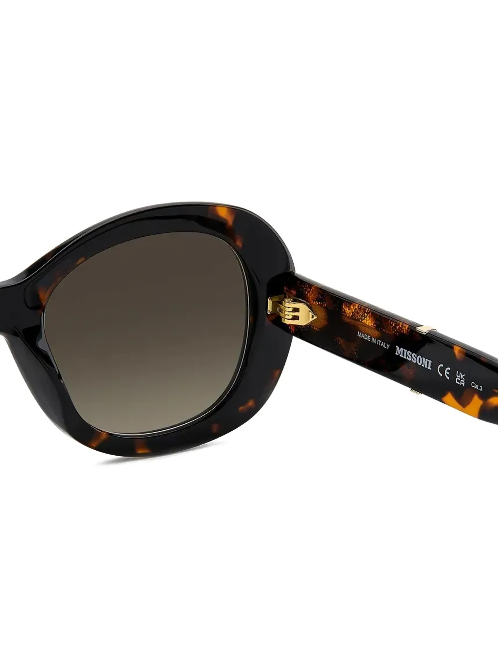 MISSONI EYEWEAR Zonnebril met oversized montuur Bruin