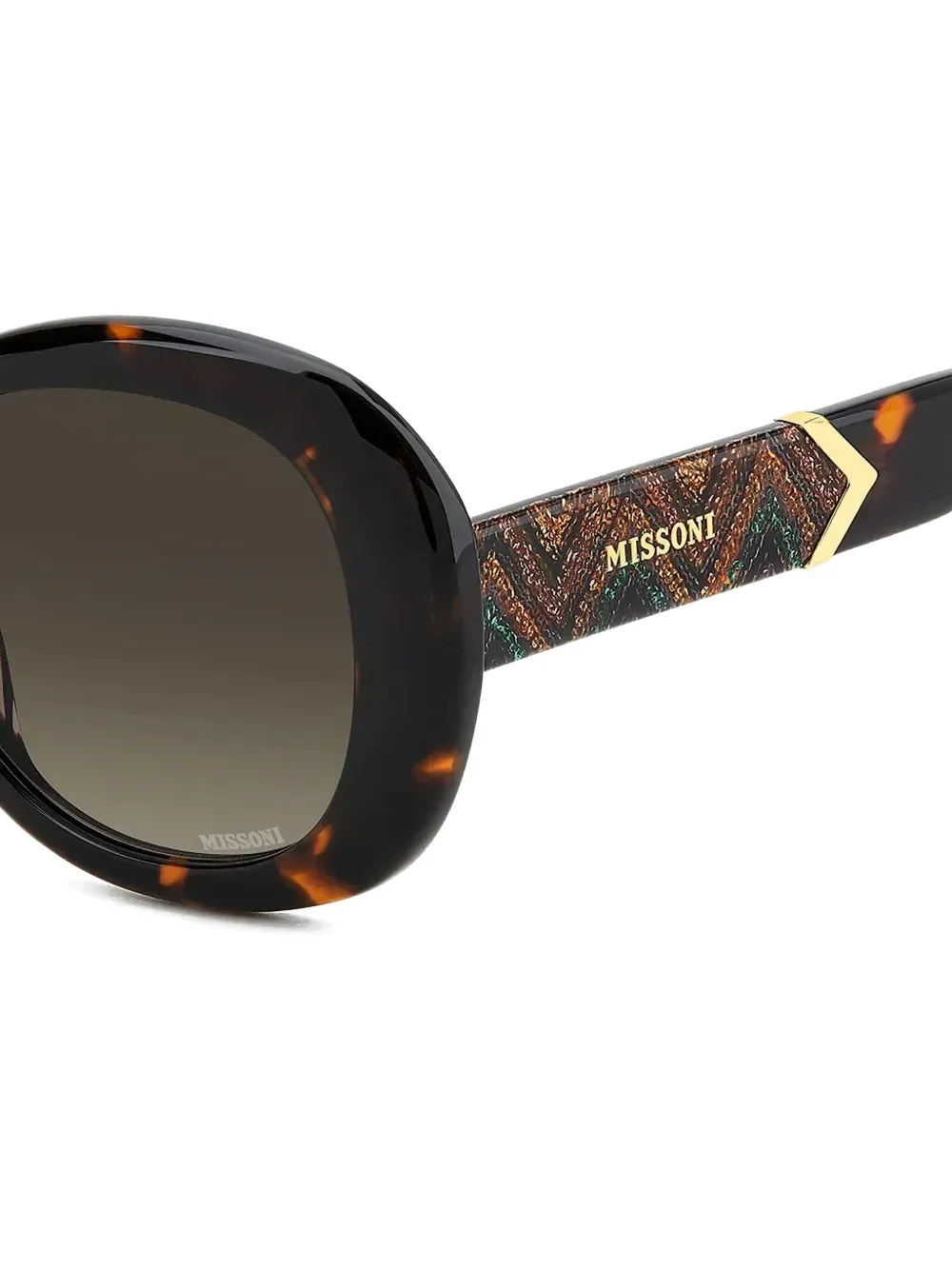 MISSONI EYEWEAR Zonnebril met oversized montuur Bruin